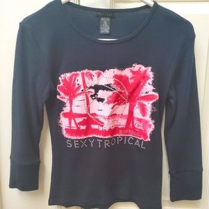 Black long sleeve top